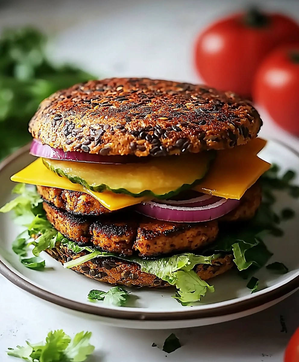 Schwarze Bohnen Tofu Burger