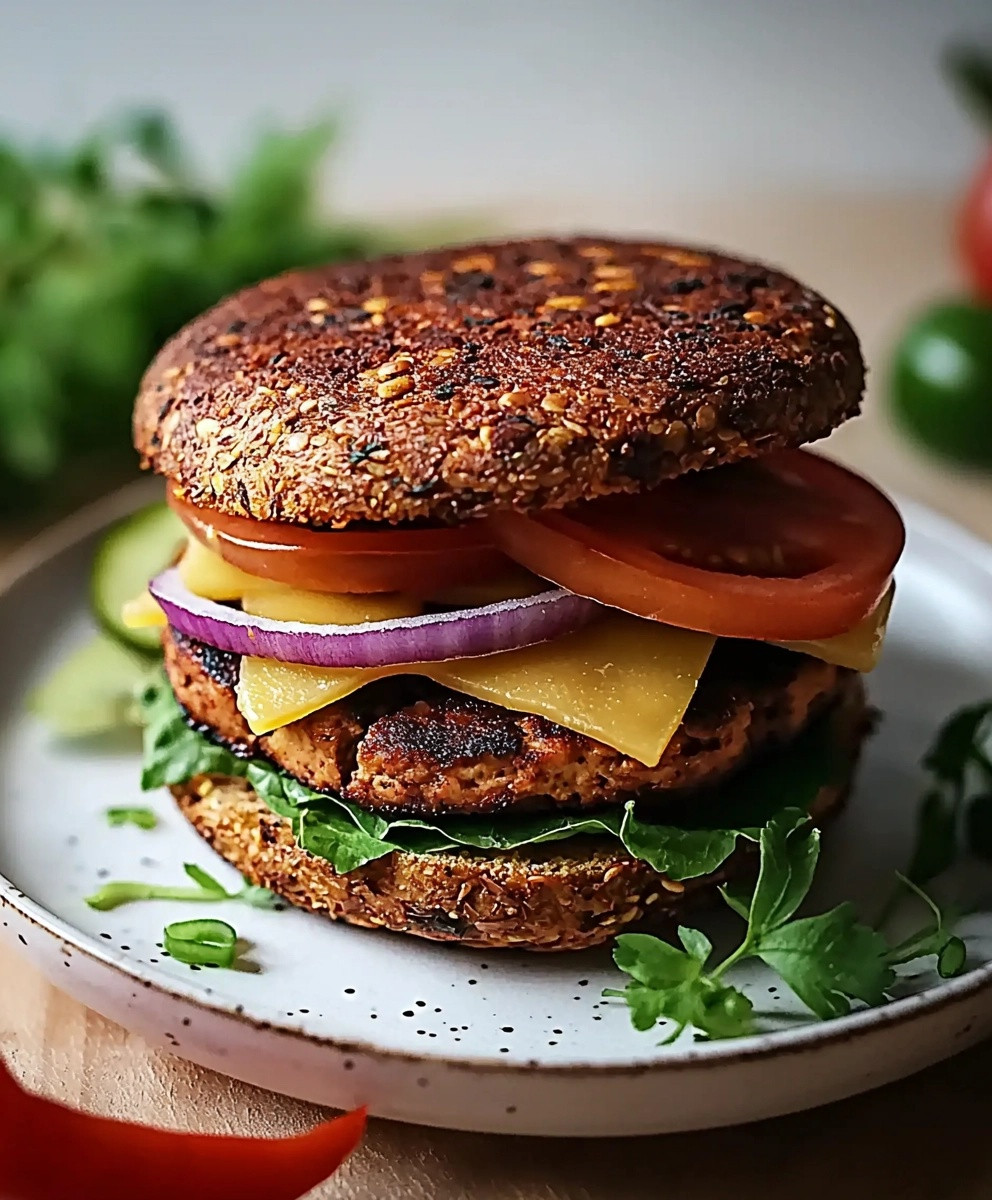 Schwarze Bohnen Tofu Burger