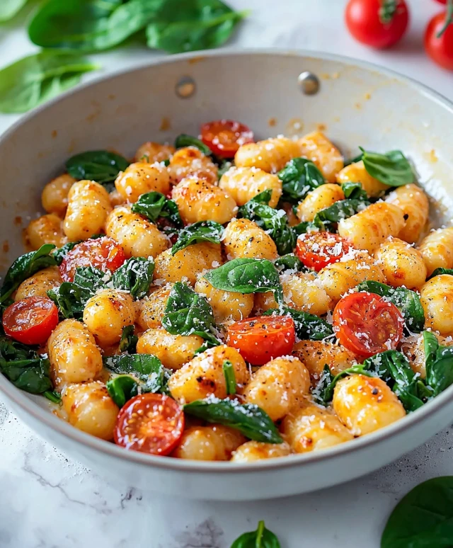 Gnocchi mit Spinat und Tomaten