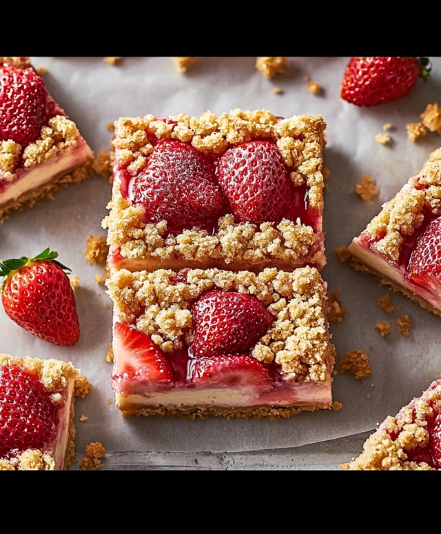 Erdbeer Käsekuchen Riegel