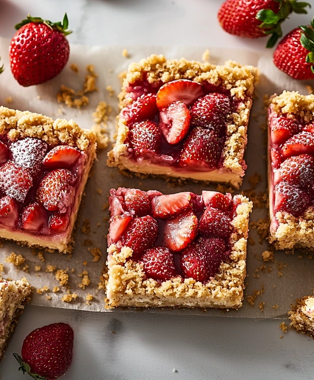 Erdbeer Käsekuchen Riegel