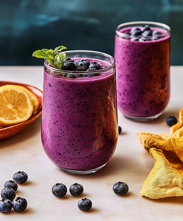 Zitronen-Blaubeer-Smoothie