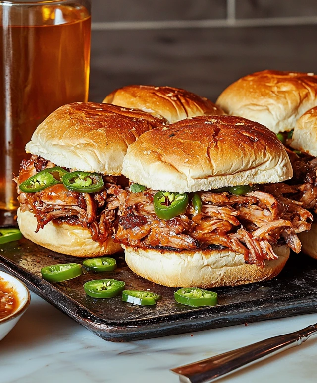 Pull-Apart-Slider mit Schweinefleisch