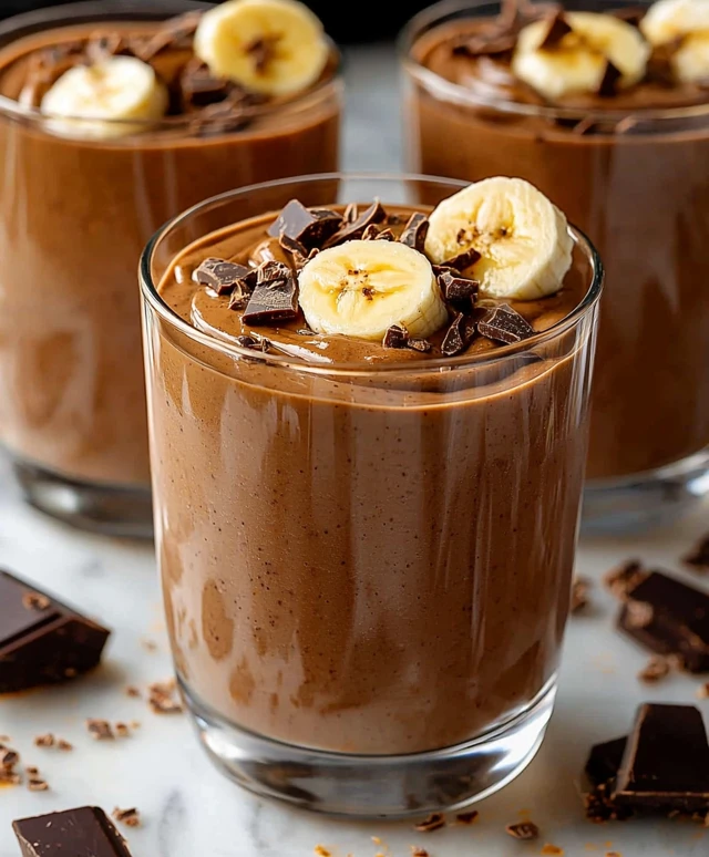 Schokoladen Erdnussbutter Bananen Smoothie