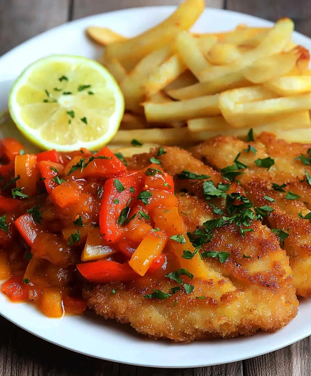 Zigeunerschnitzel mit Paprikasauce
