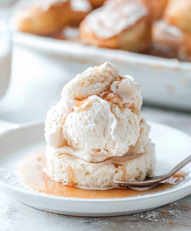Honigbrötchen Eiscreme