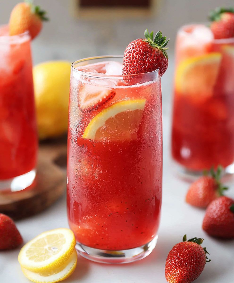 Erdbeer Acai Limonade selber machen