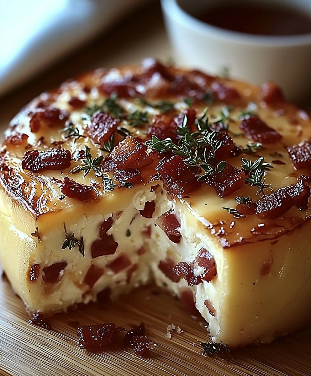 Cake salé Ziegenkäse Speck