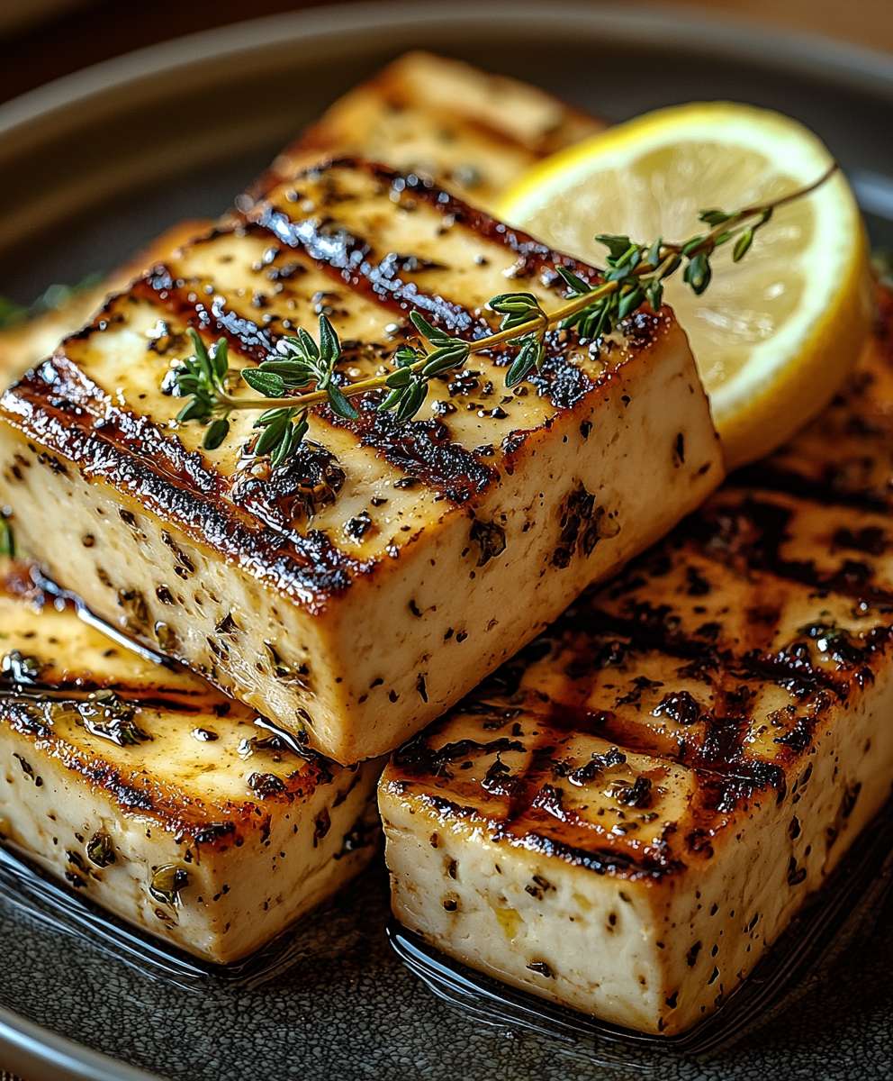 Gegrillter Tofu griechische Art