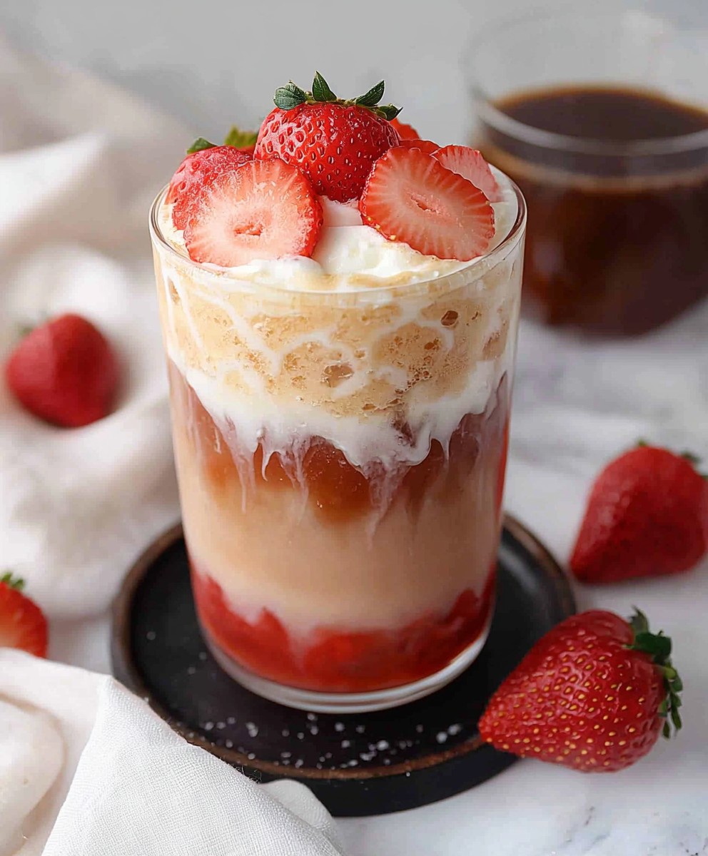 Erdbeer Latte selber machen