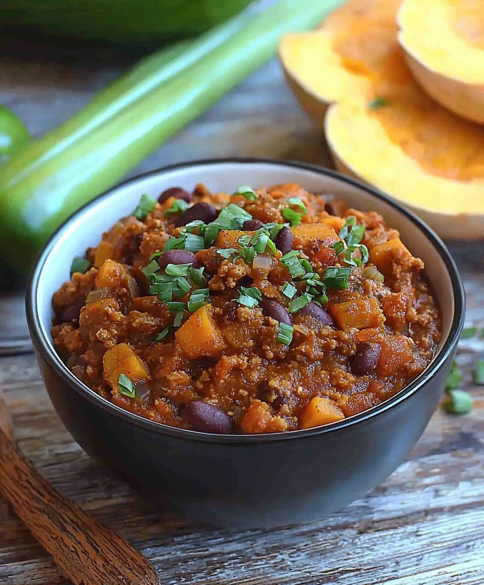 Butternusskürbis Chili Slow Cooker