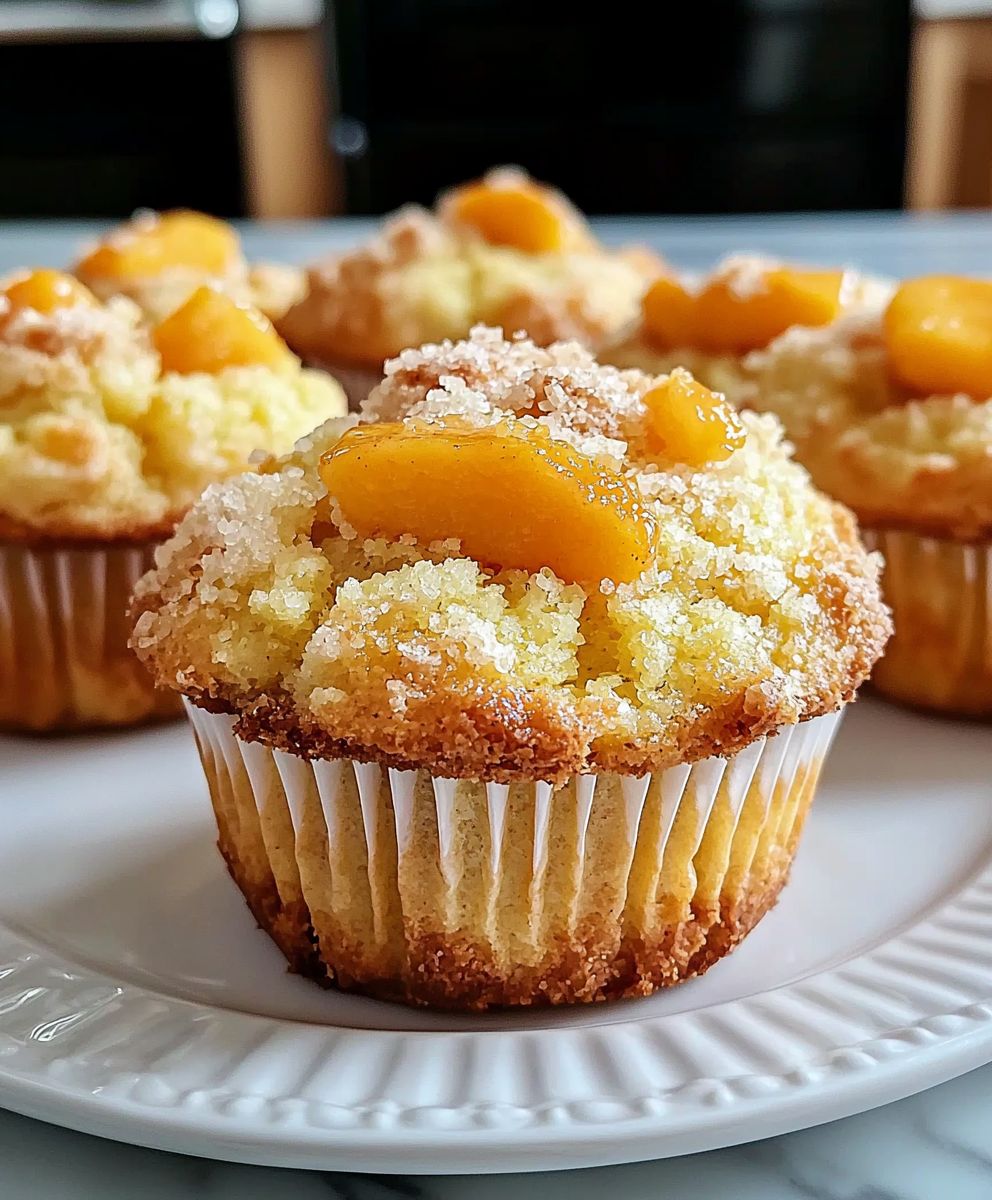 Pfirsich Cobbler Muffins