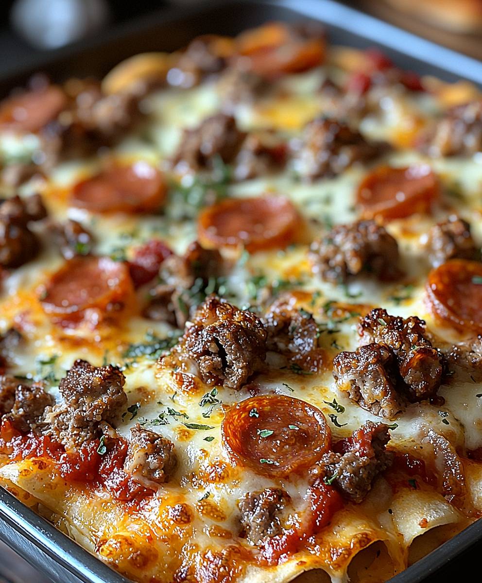 Pizza Auflauf Fleischliebhaber