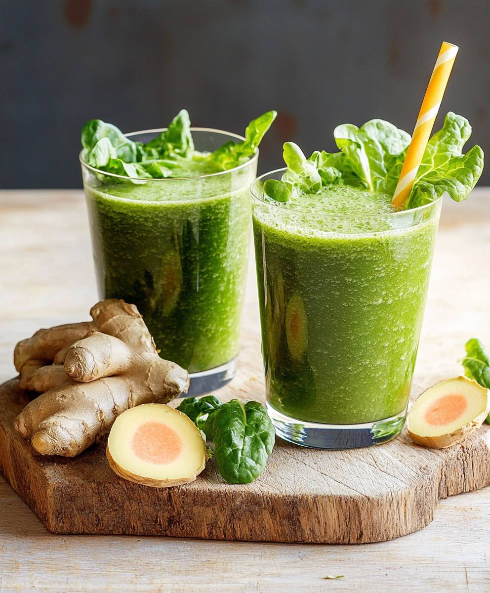 Grüner Smoothie Feldsalat Ingwer