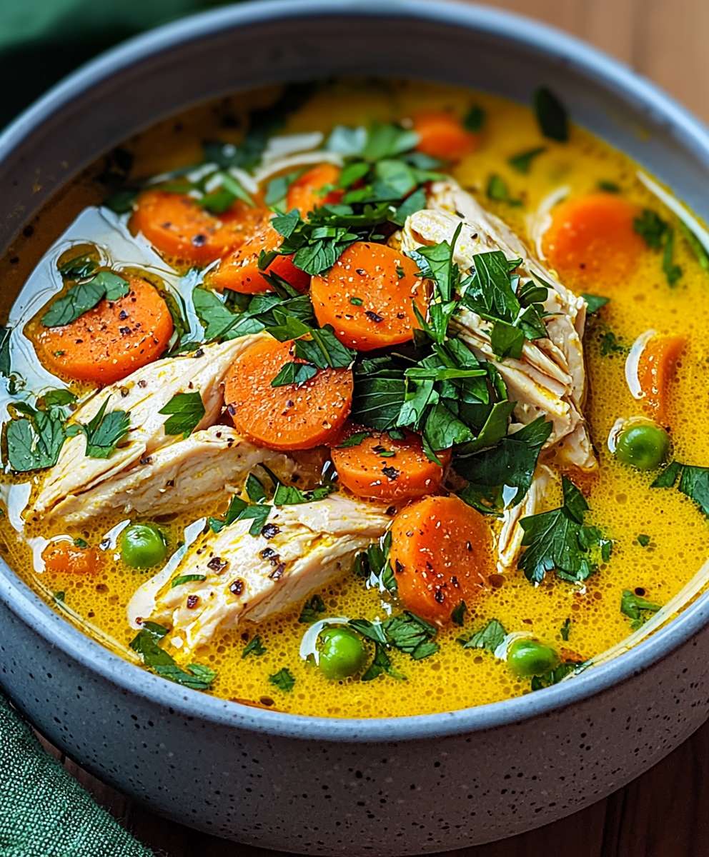 Entzündungshemmende Kurkuma Hühnersuppe