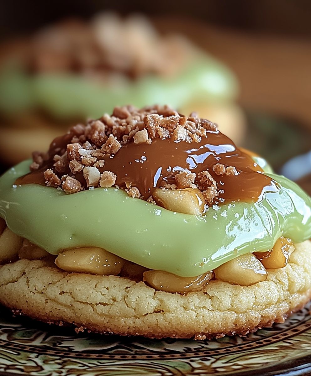 Käsekuchen gefüllte Karamell Apfel Kekse