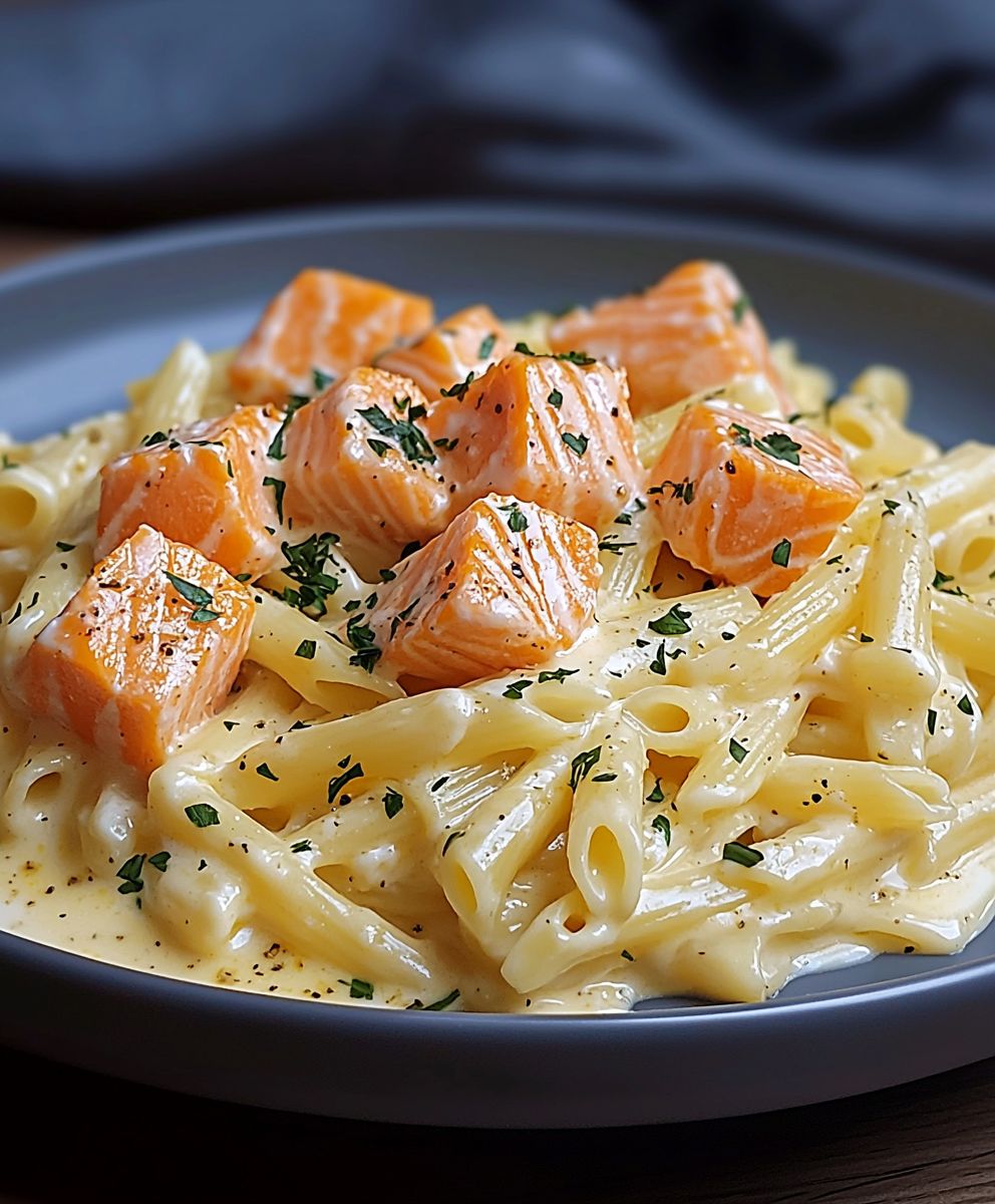 Lachs Pasta Sahnesoße