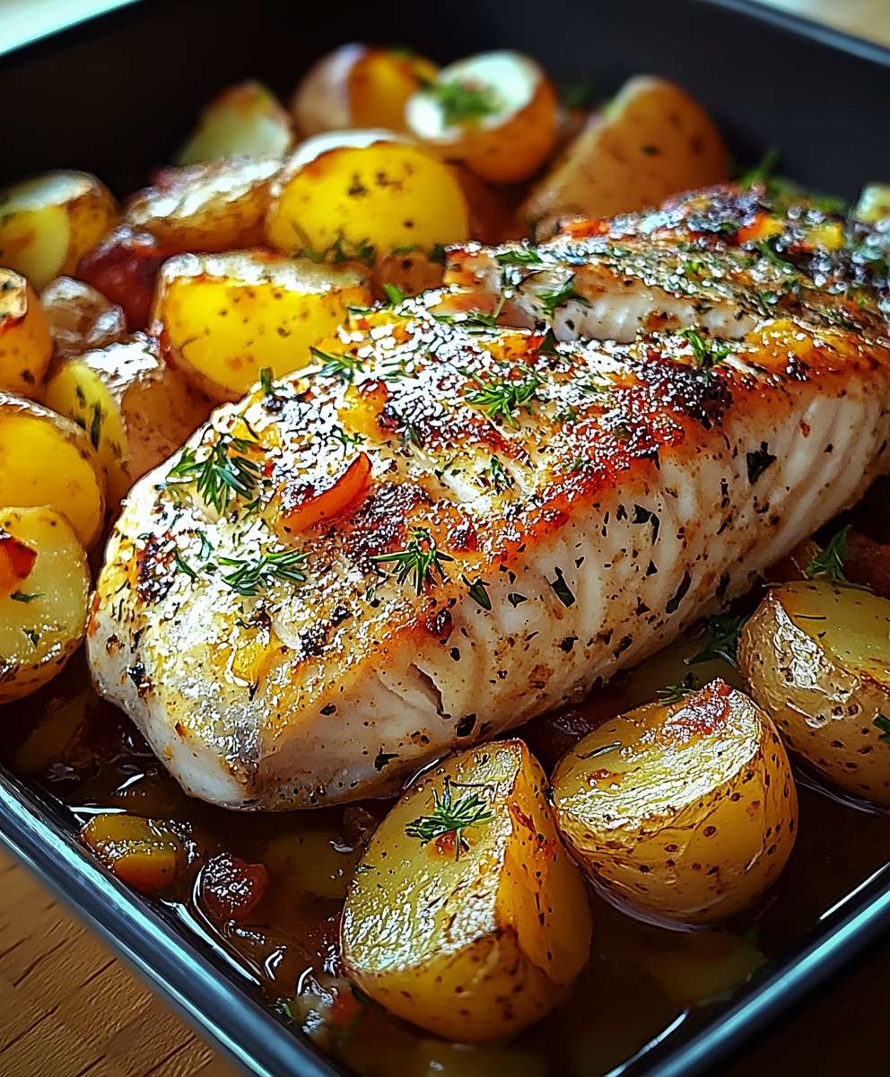 Portugiesischer Ofenfisch mit Kartoffeln
