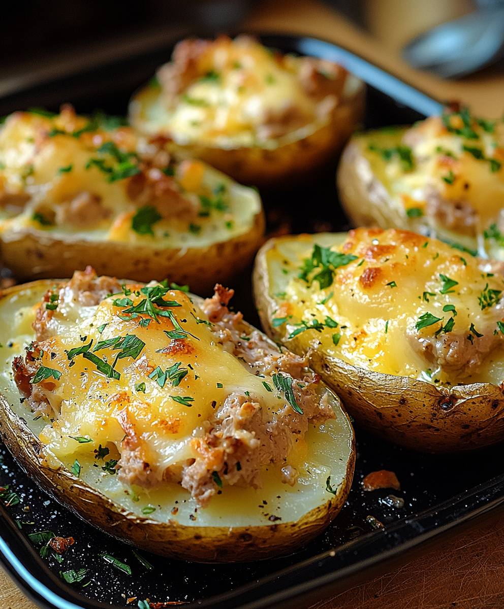 Thunfisch Ofenkartoffeln mit Käse