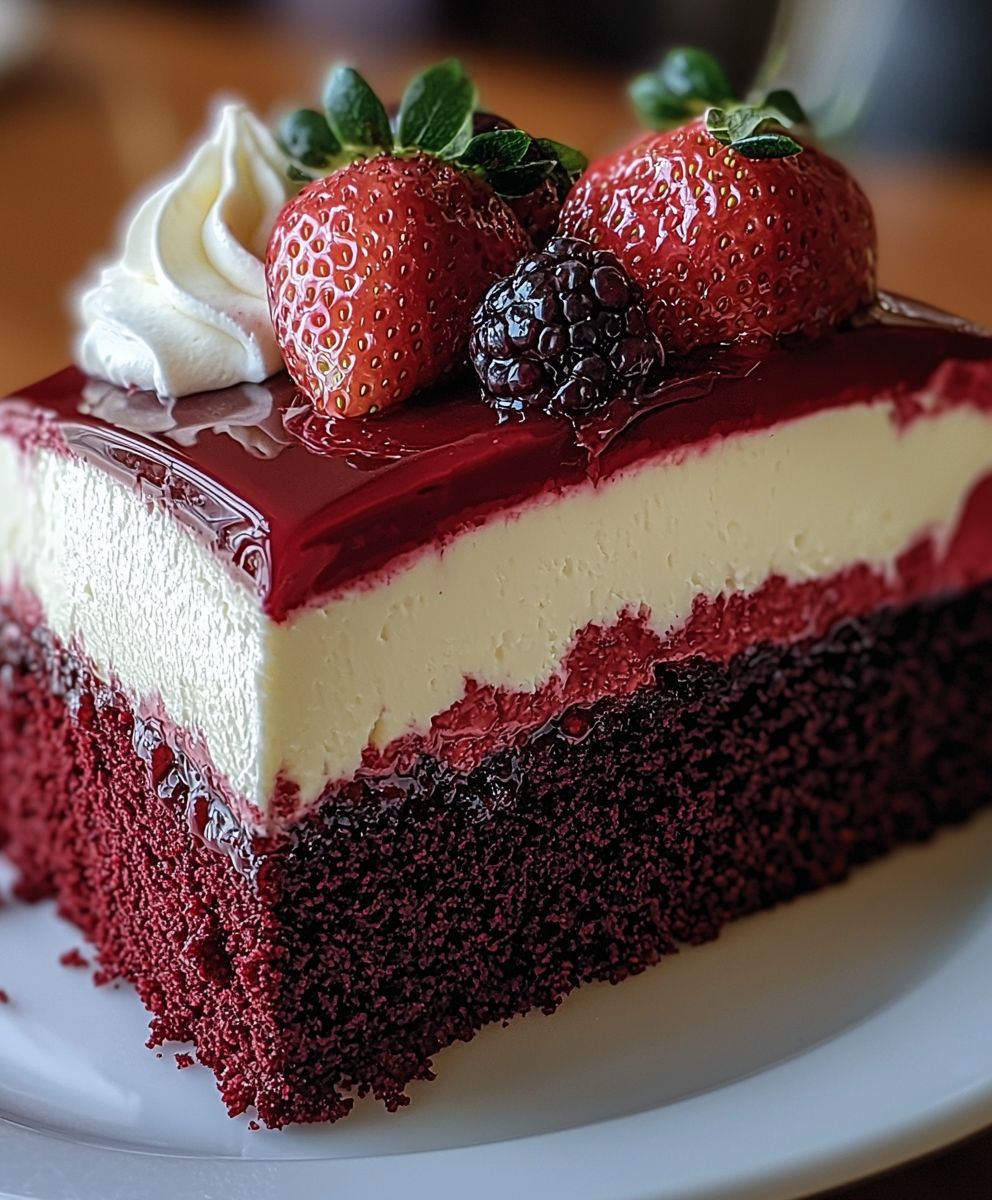 Red Velvet Erdbeer Käsekuchen