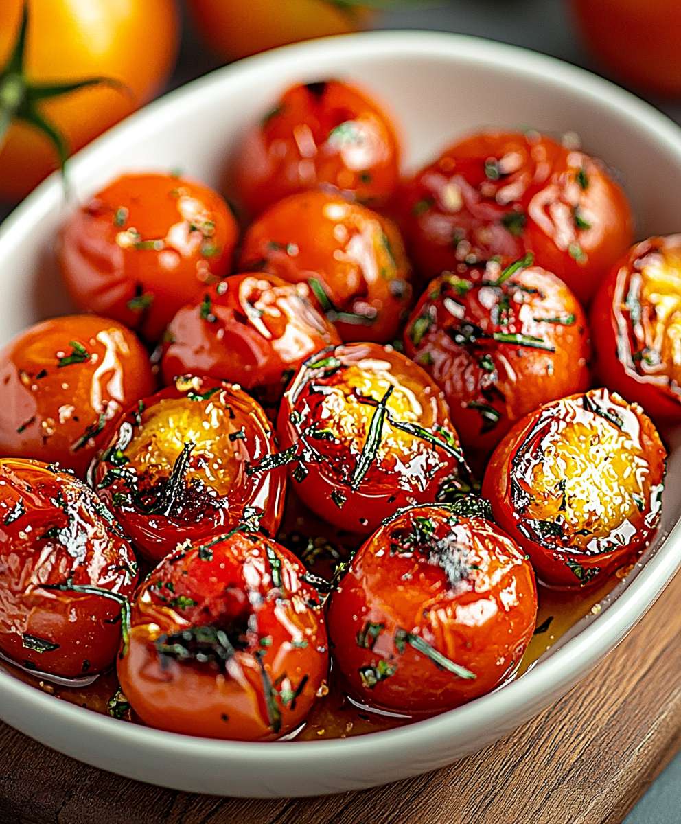 Geröstete Kirschtomaten mit Knoblauch