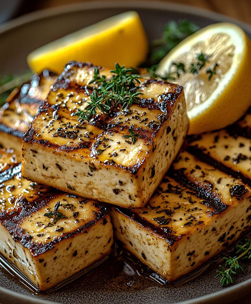 Gegrillter Tofu griechische Art