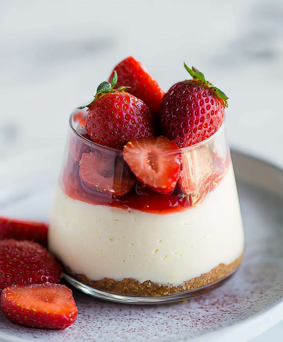 weißer Schokoladenkäsekuchen Erdbeeren