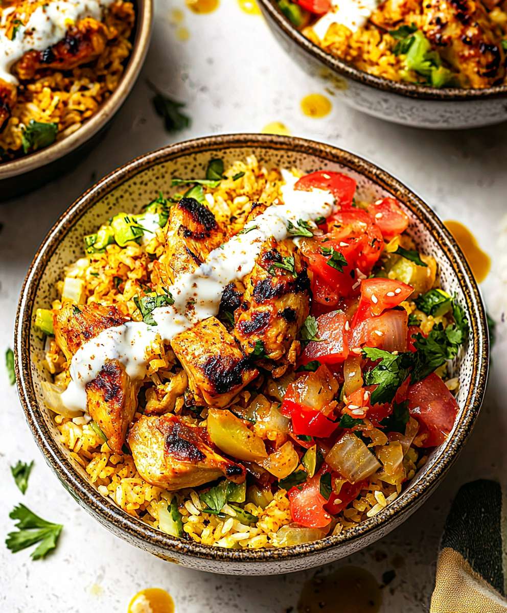 Halal Guys Hühnchen Reis Pfanne