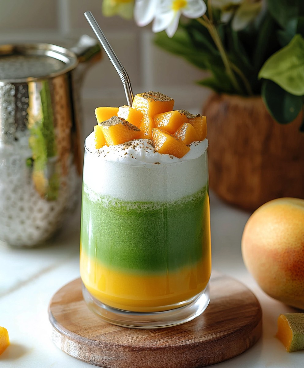 Mango Matcha Latte