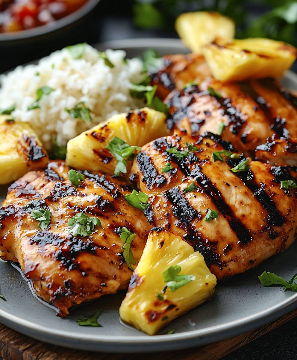 Gegrilltes Aloha Hähnchen Ananas