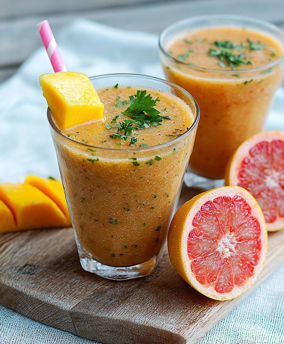 Mango Grapefruit Smoothie Petersilie