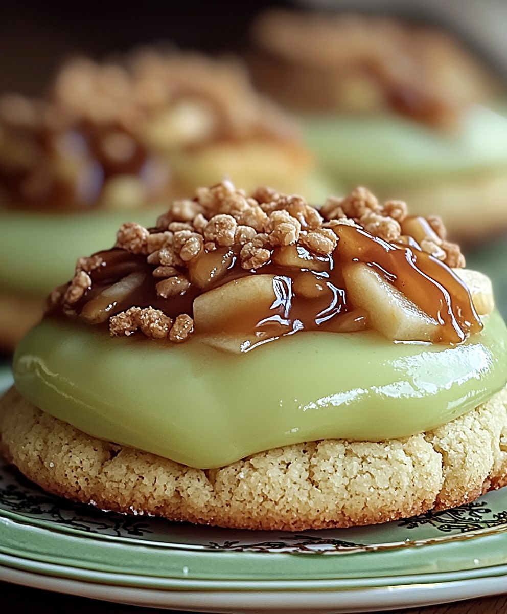 Käsekuchen gefüllte Karamell Apfel Kekse