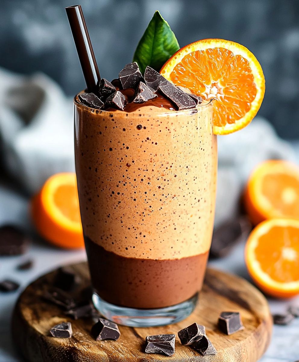 Veganer Clementinen-Schokoladen-Smoothie
