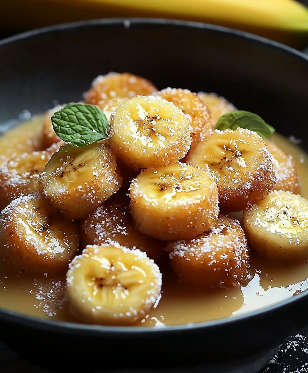 Bananenstückchen backen