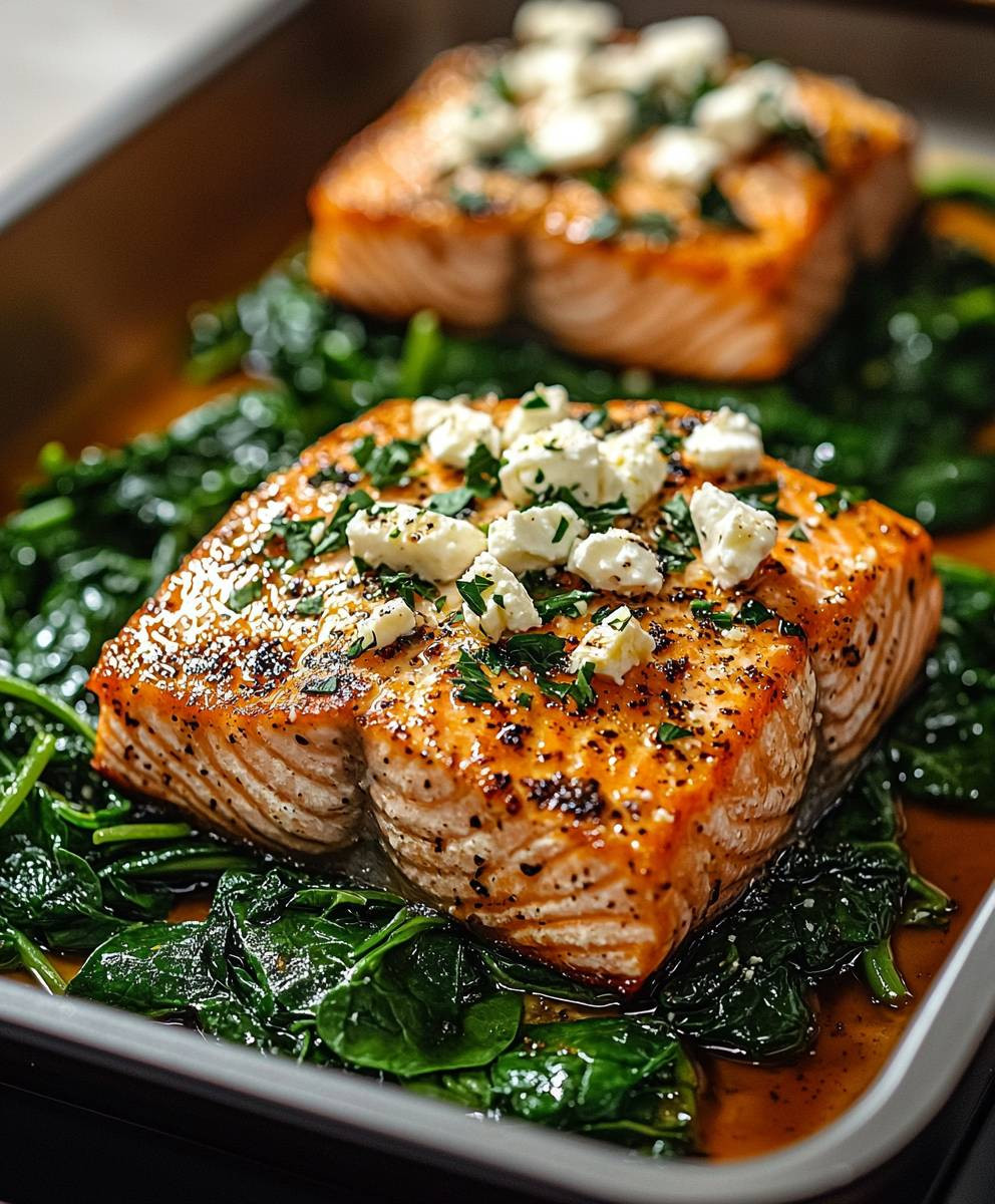 Lachs Spinat Feta
