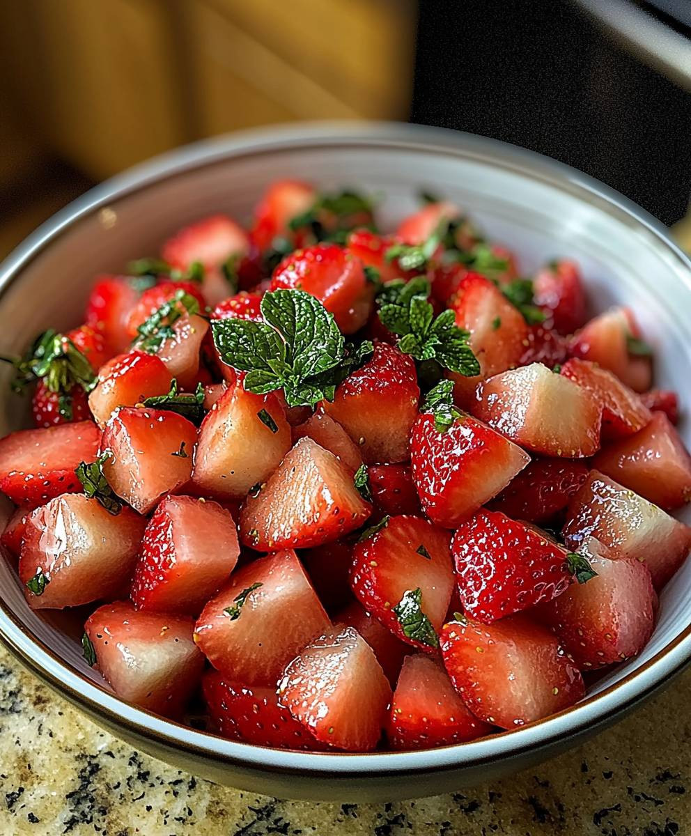 Erdbeer Wassermelonen Salat