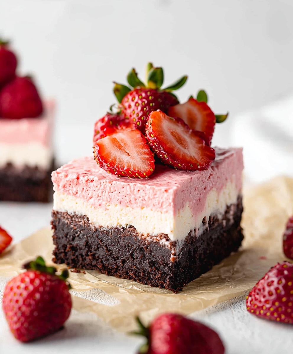 Erdbeer Käsekuchen Brownies