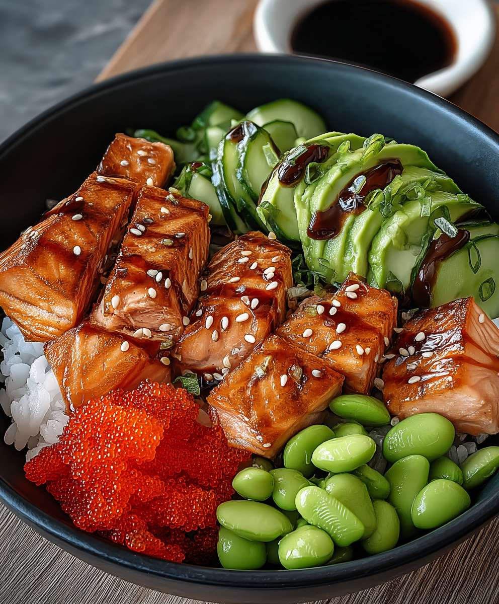 Teriyaki Lachs Sushi Bowl