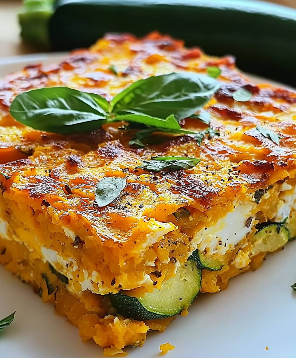 Süßkartoffel Zucchini Auflauf