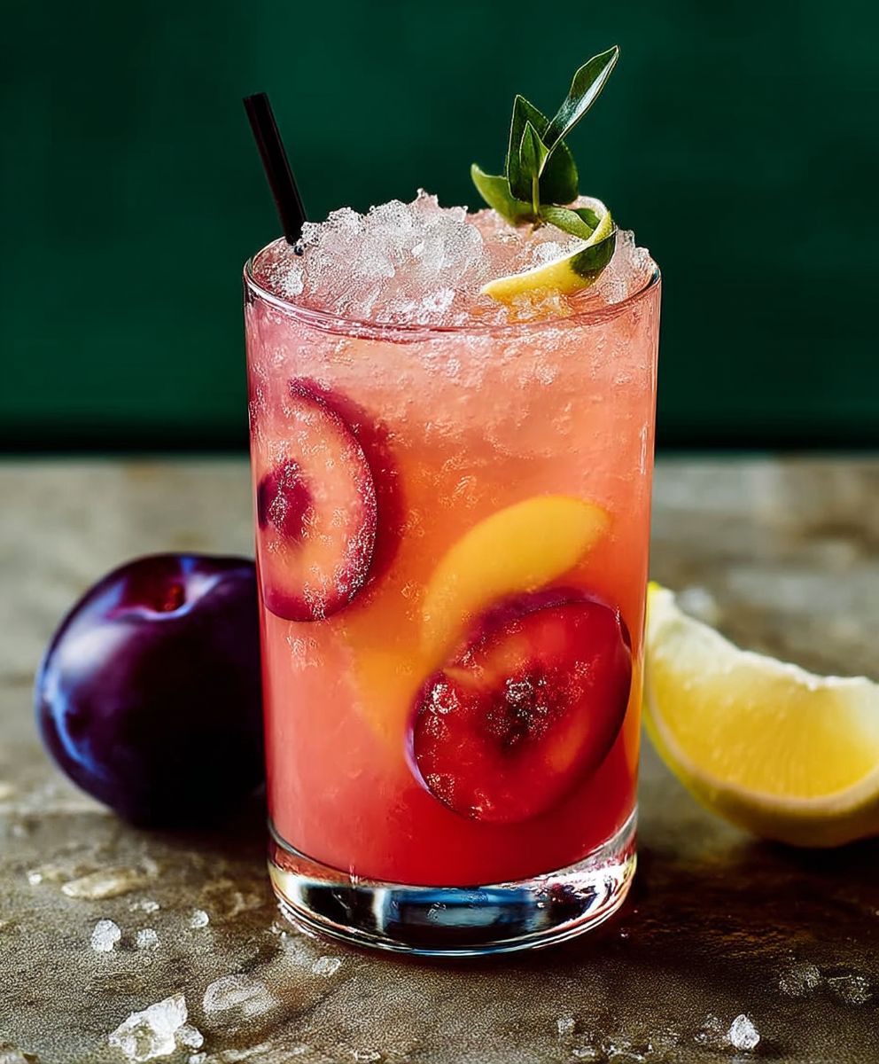 Pflaumencocktail herbstlich selber machen