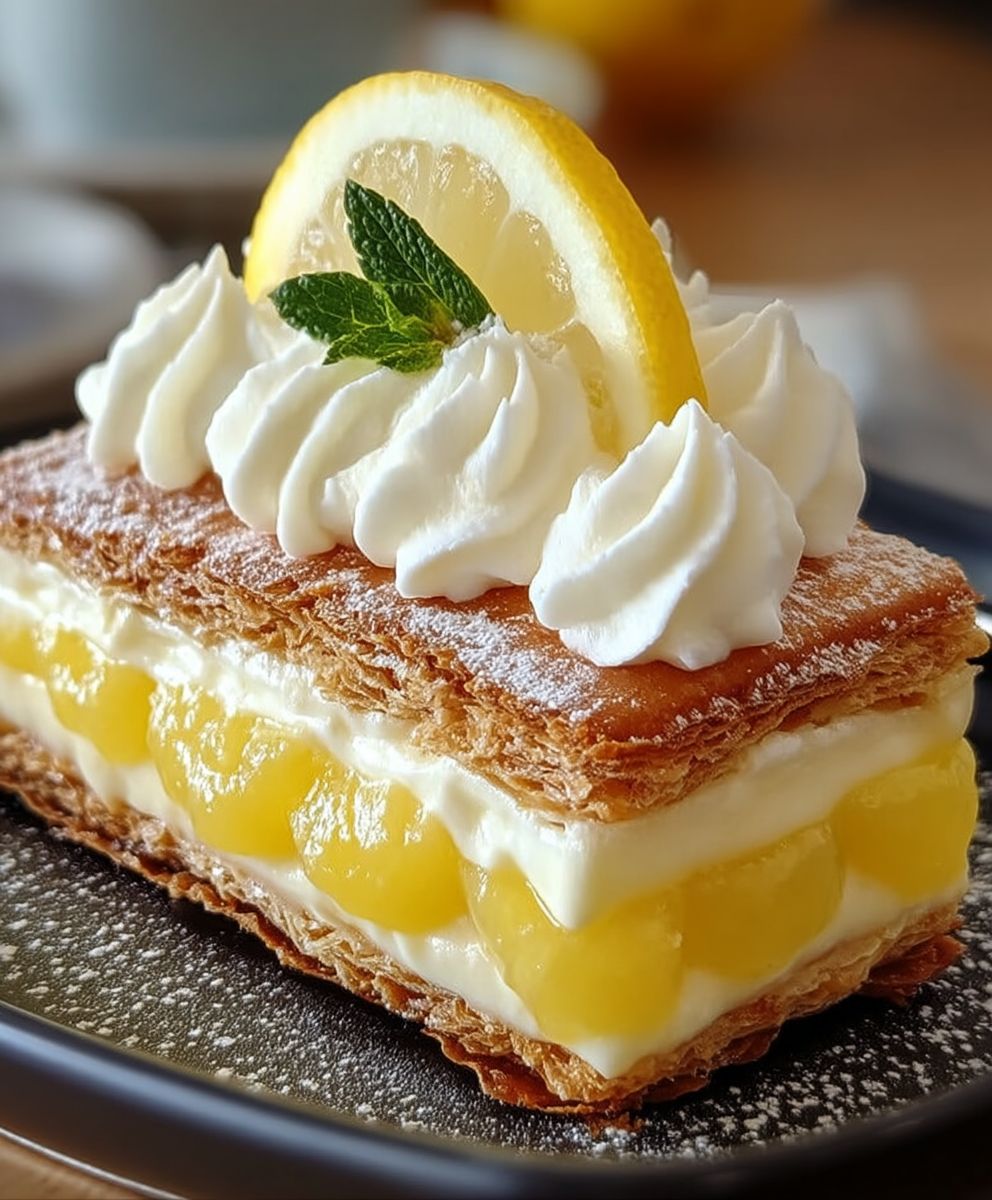 Zitronen Eclair Kuchen ohne Backen