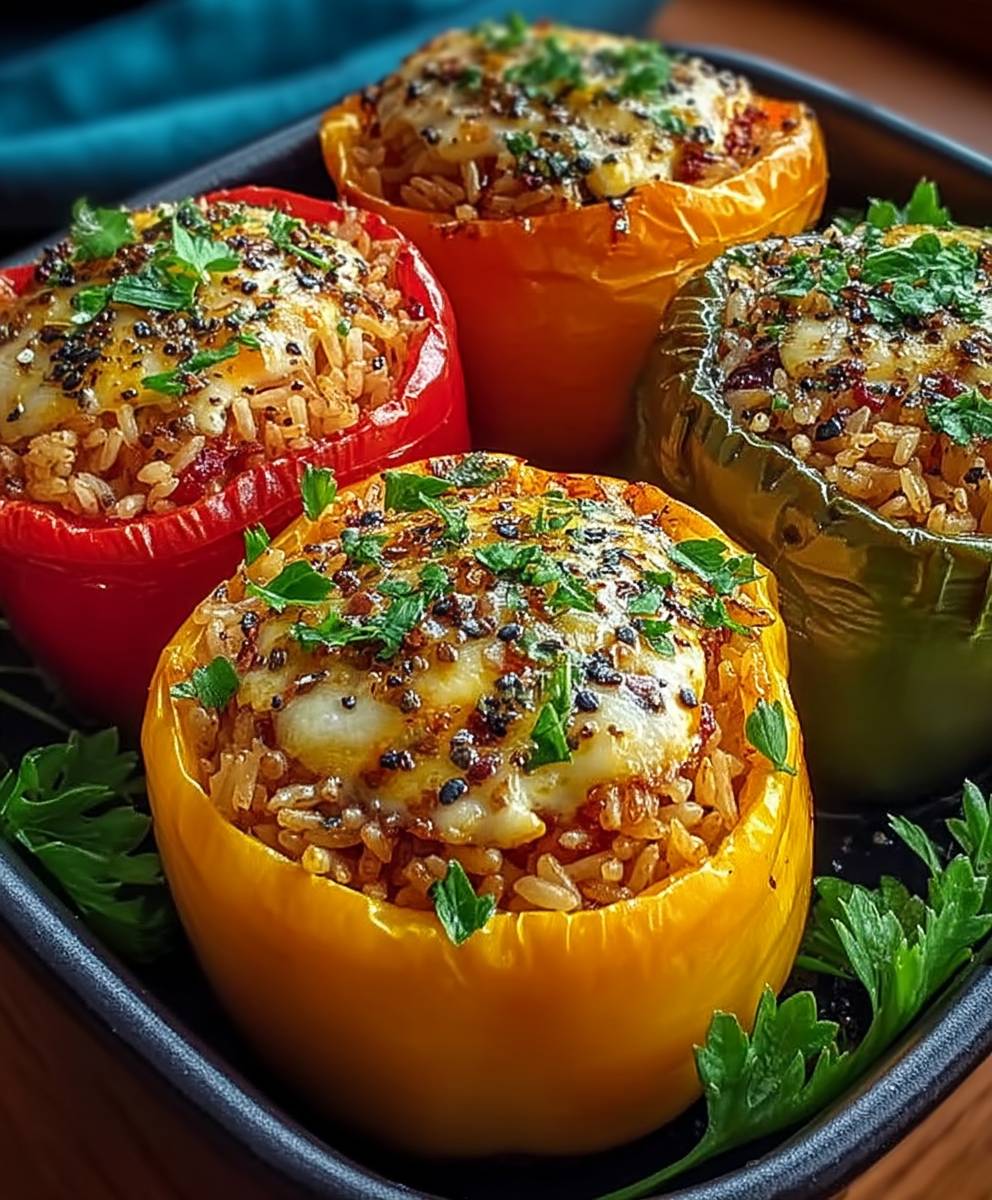 Gefüllte Paprika vegetarisch Reis
