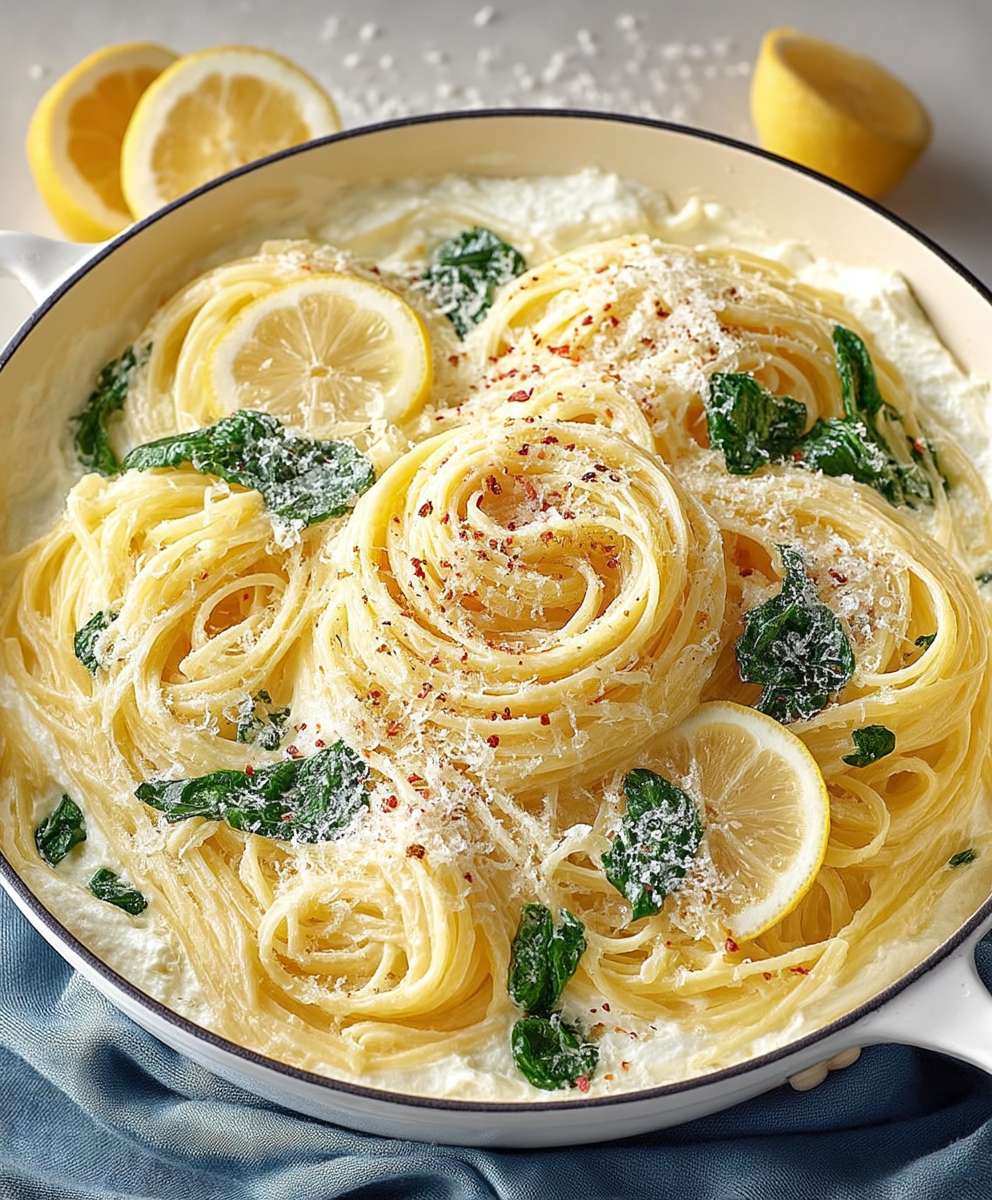 Zitronen Ricotta Pasta