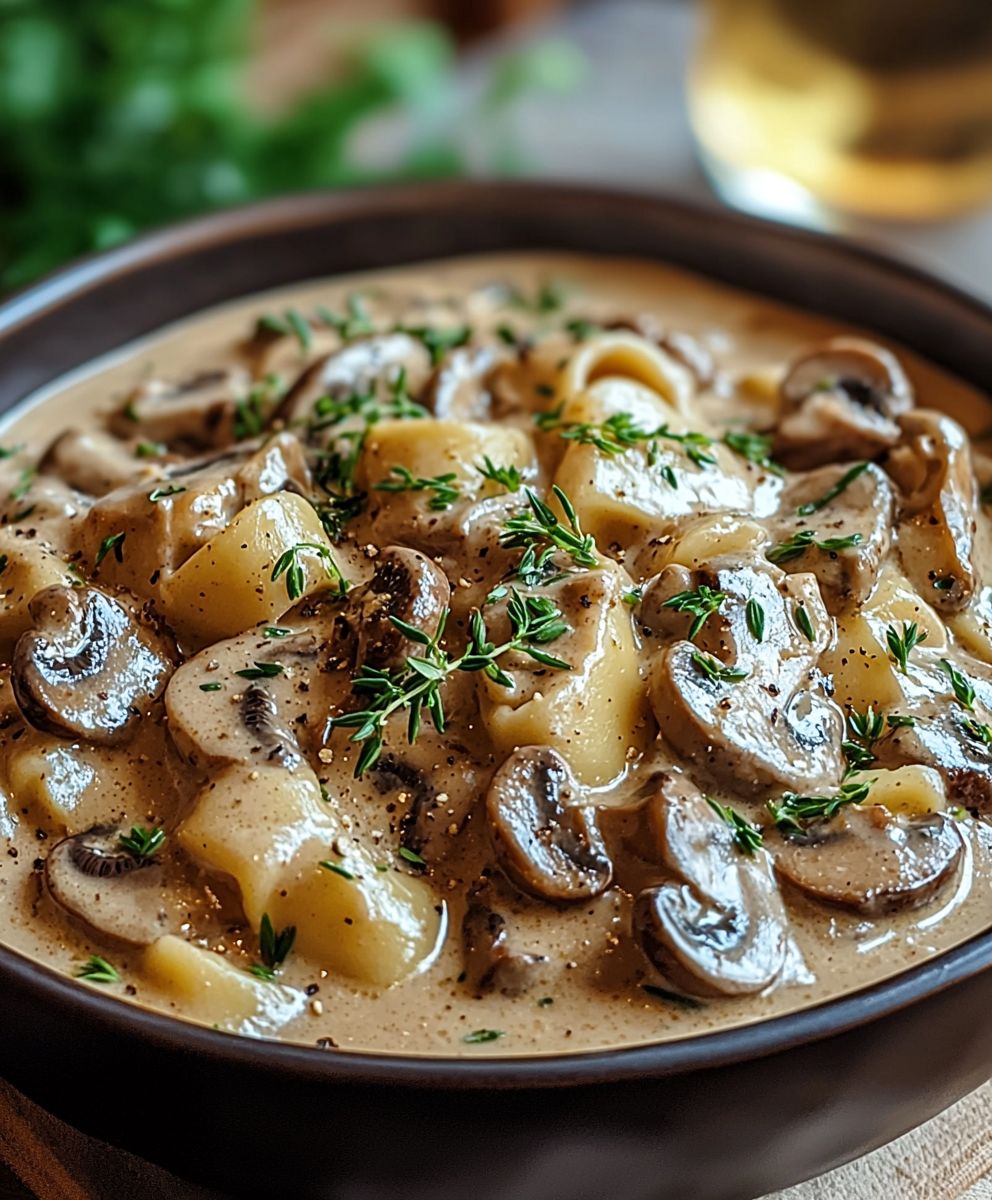 Veganes Pilz Stroganoff