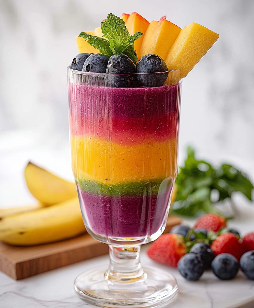 Regenbogen Smoothie selber machen