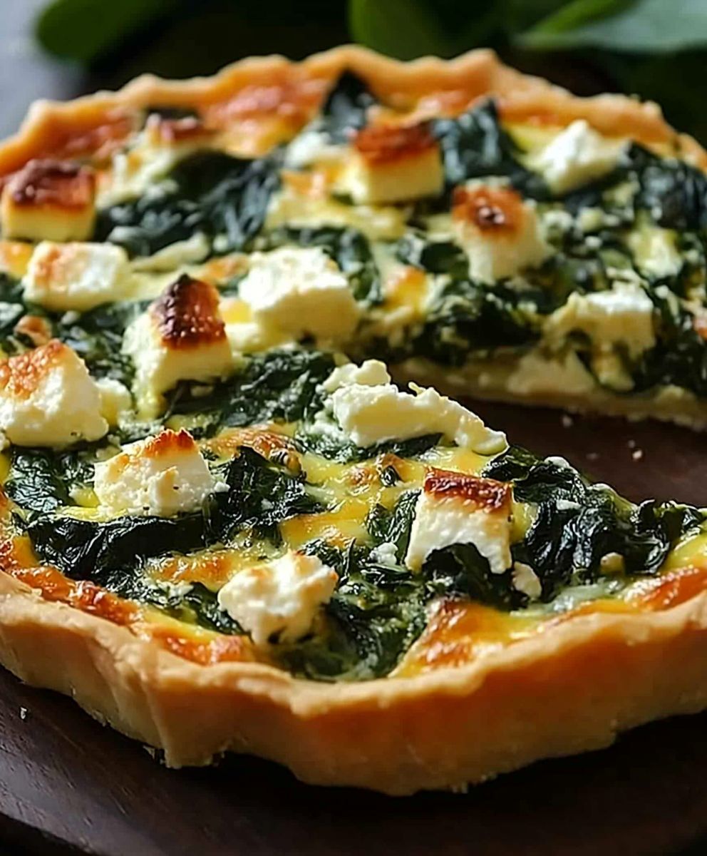 Spinat Feta Quiche herzhaft