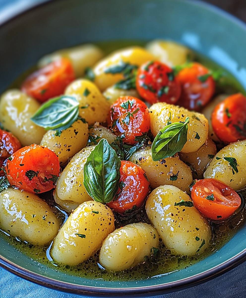 Gnocchi Basilikumsauce Tomaten