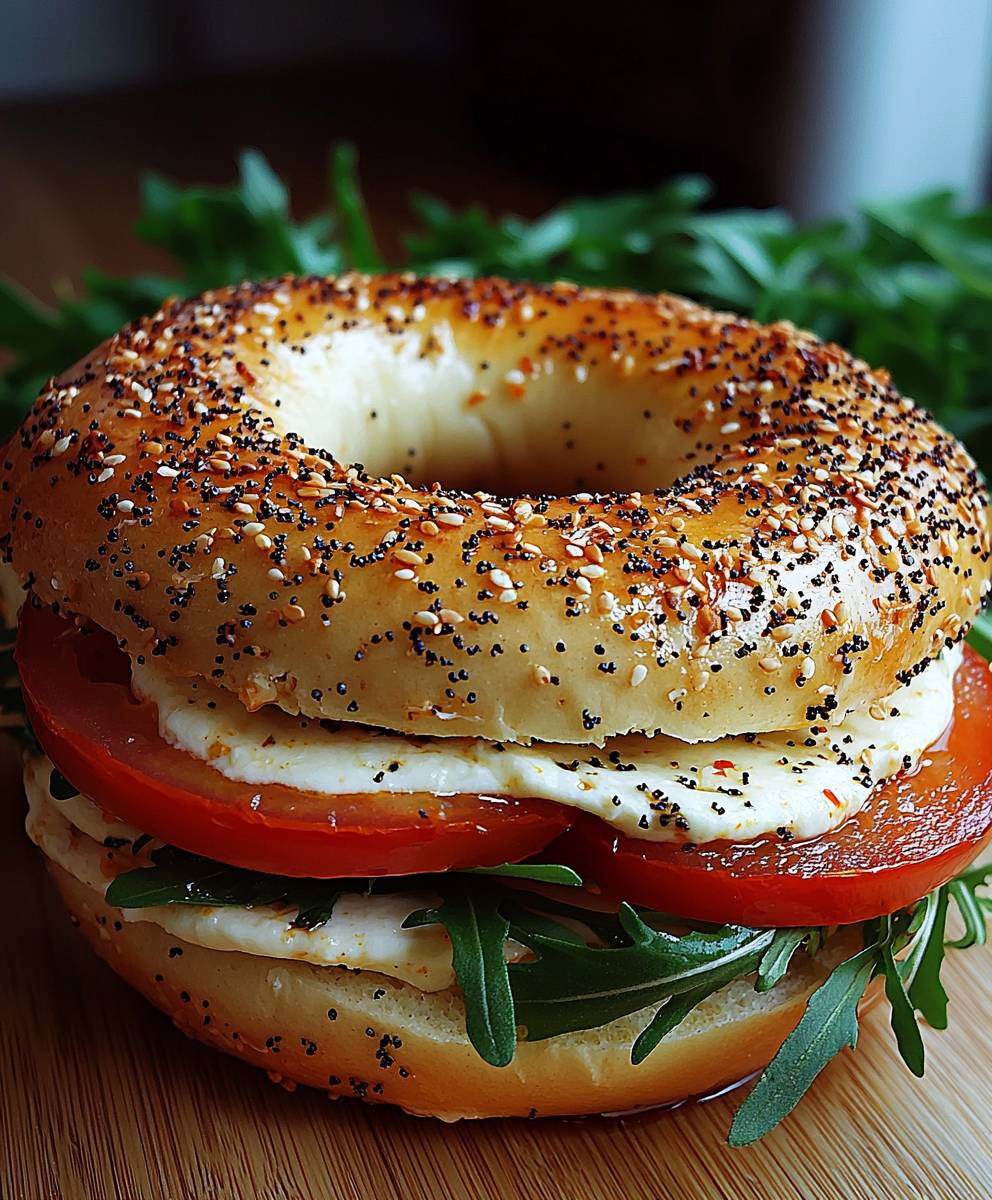 Halloumi Hummus Bagel belegen