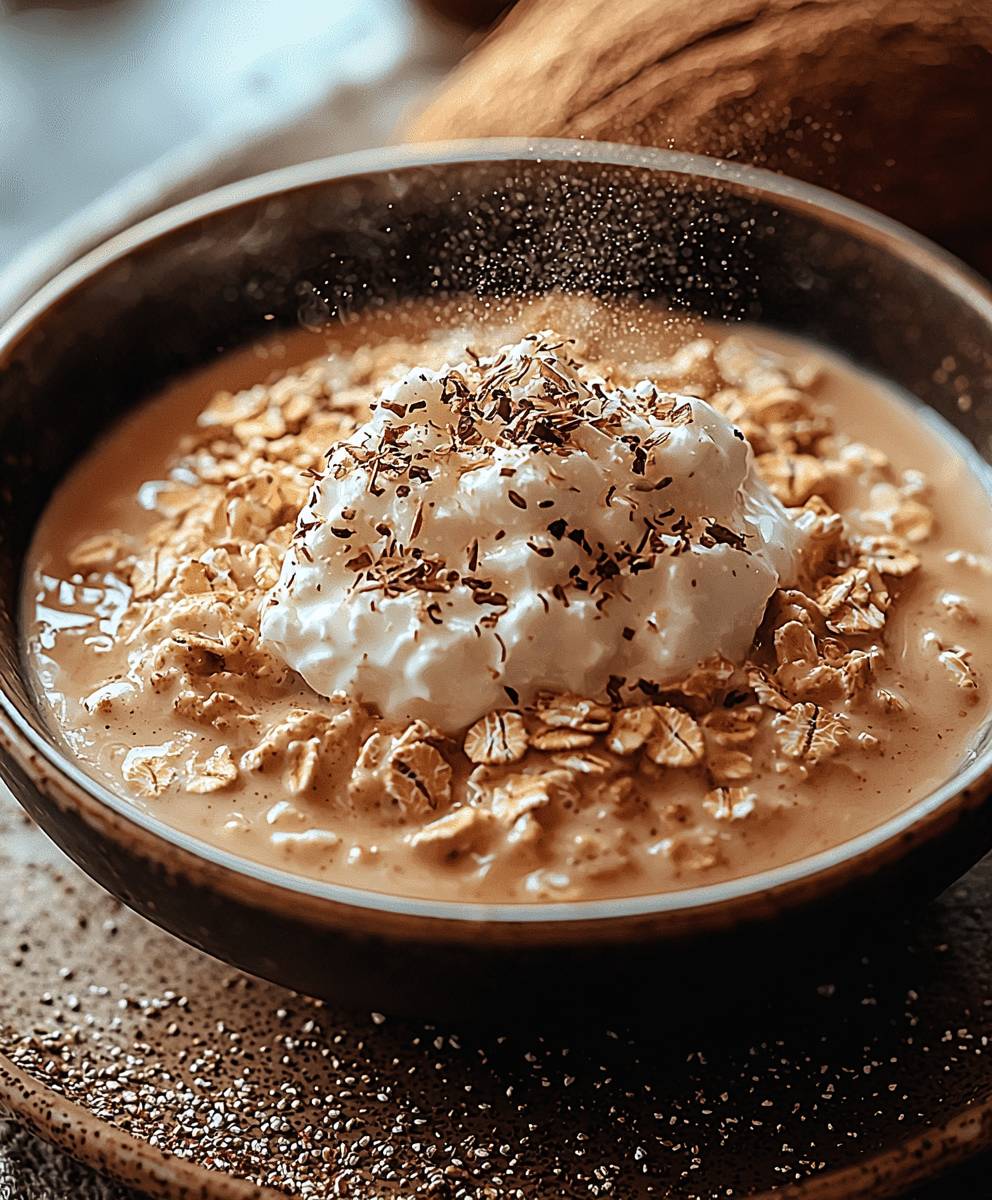 Kaffee Haferflocken Kokosnussmilch
