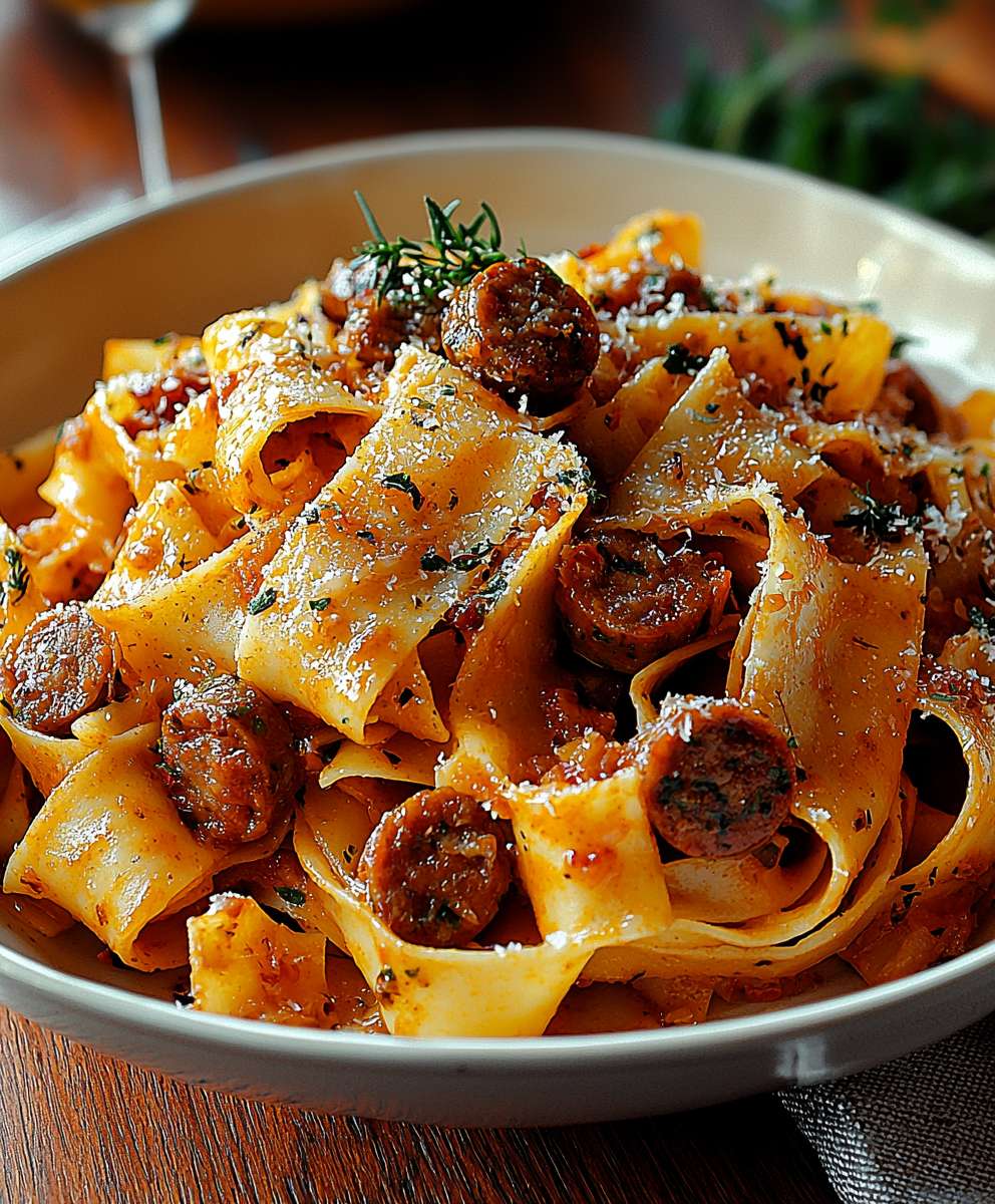 Kalabrische Chili Pappardelle Wurst